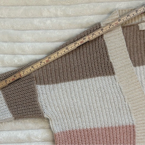 ALTAR’D STATE Cardigan Sweater Open Front Multicolored Stripes Small - Picture 10 of 10